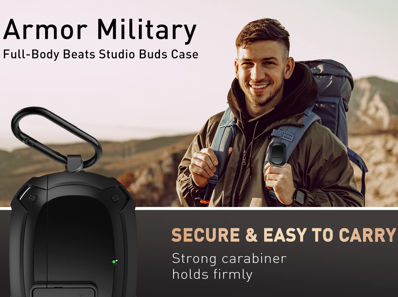 Amazon | Beats Studio Buds/Buds+ ケースカバー 2021/2023、[セキュア